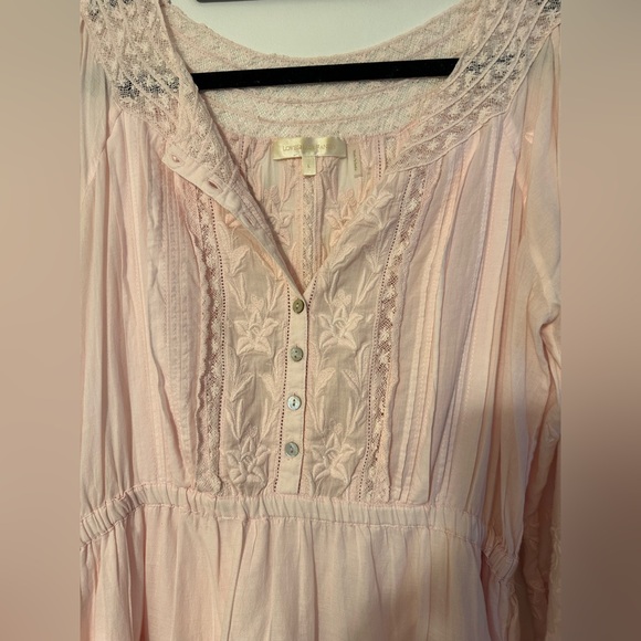 LoveShackFancy Lace Long-sleeve Mini Dress - Picture 2 of 7